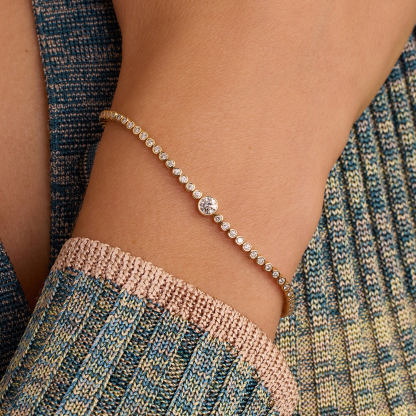 To Me From Me Diamond Circle Tennis Bracelet