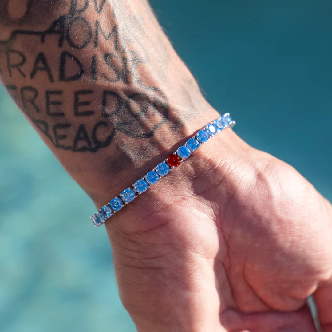 Diabetes Awareness Shining Blue Hope Bracelet