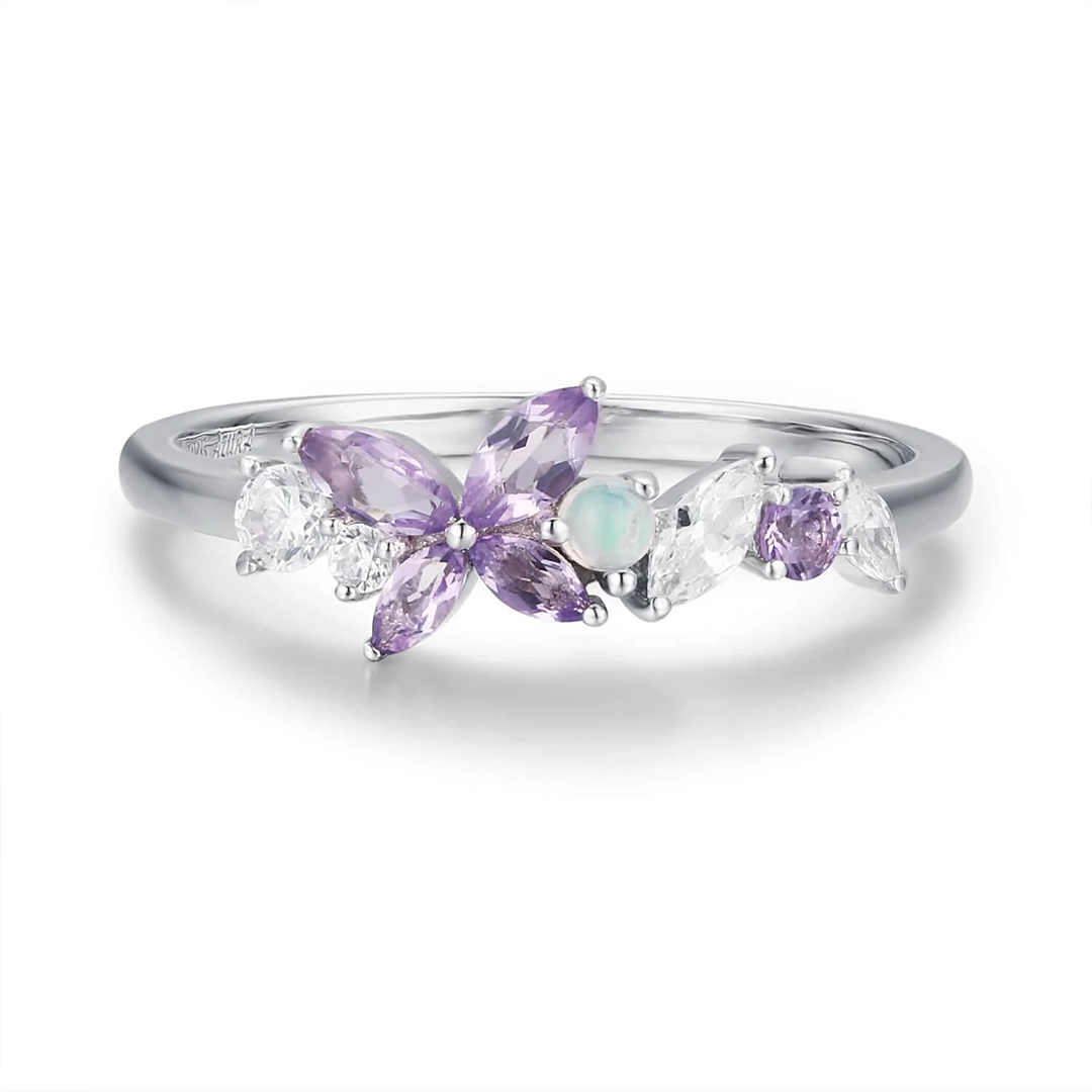 World Sjogren's Awareness Purple Butterfly Ring