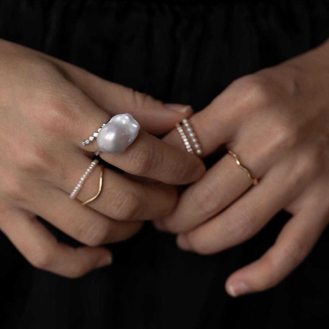 Self Love Half Baroque Keshi Pearl Ring