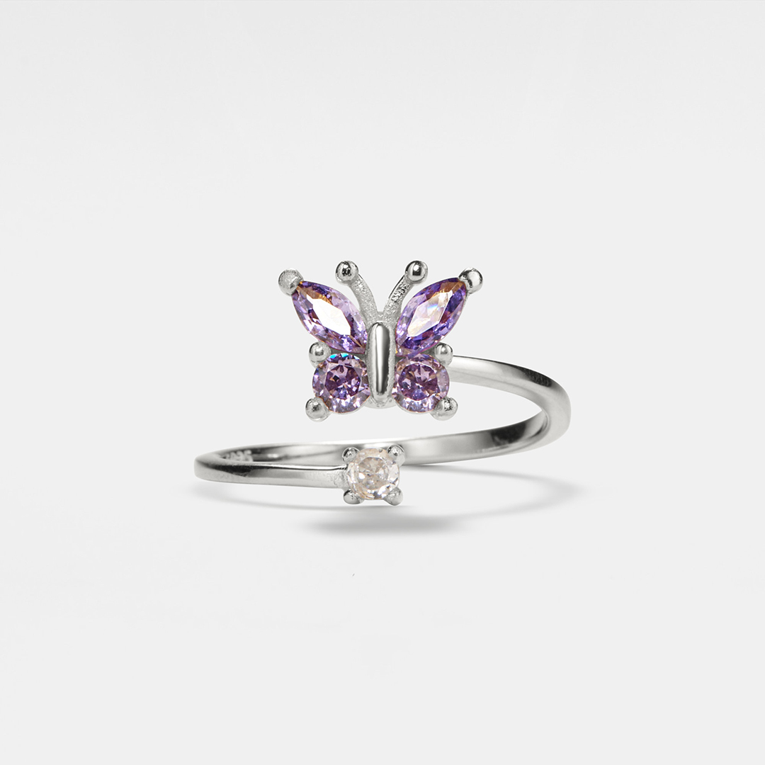 Lupus Awareness Butterfly Fidget Spinner Ring