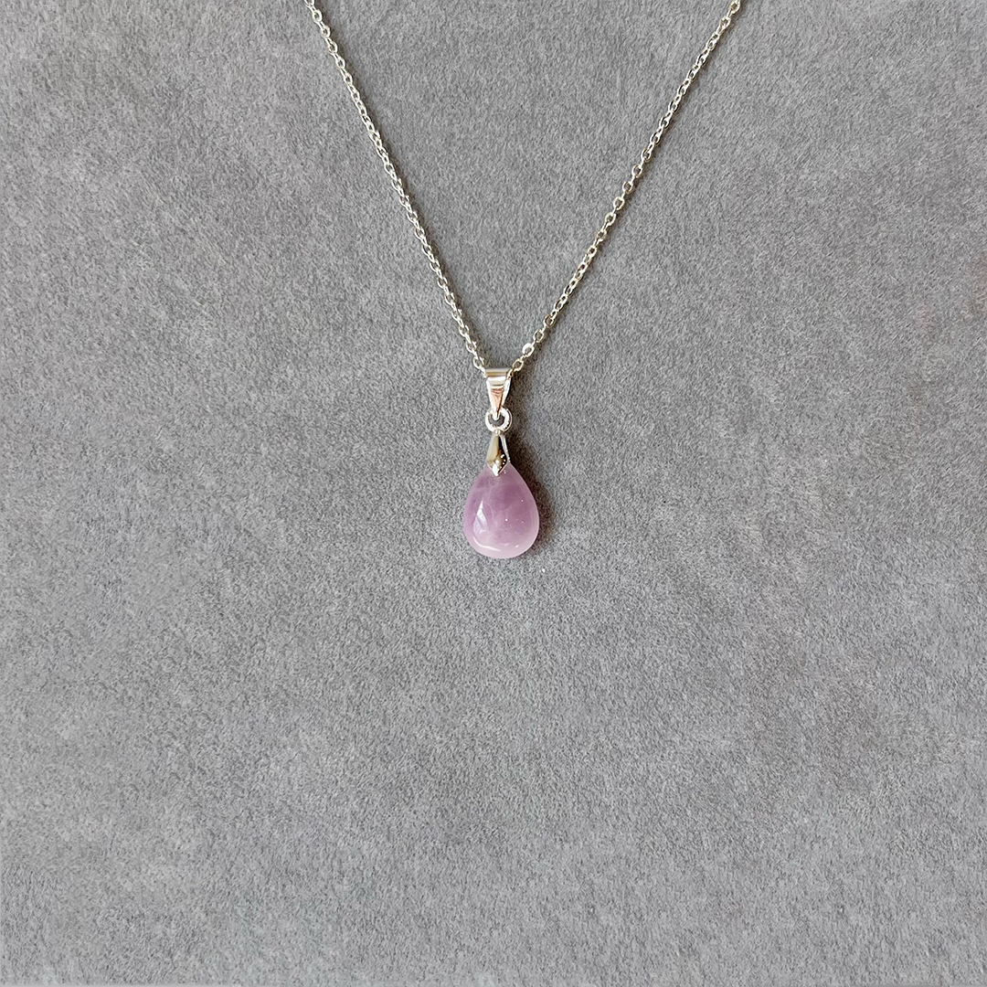 Strength Of A Fighter Kunzite Teardrop Necklace