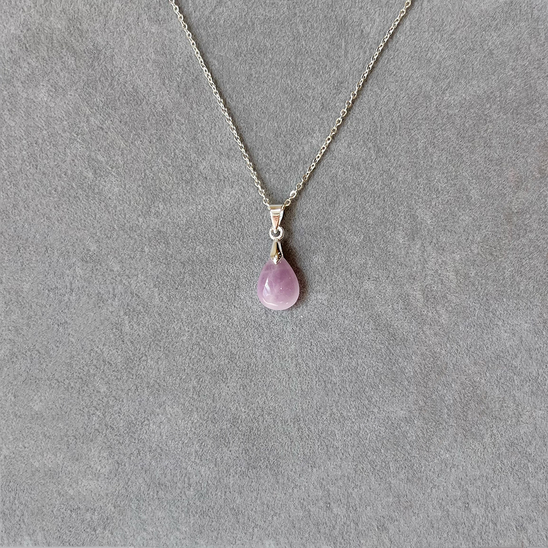 Strength Of A Fighter Kunzite Teardrop Necklace
