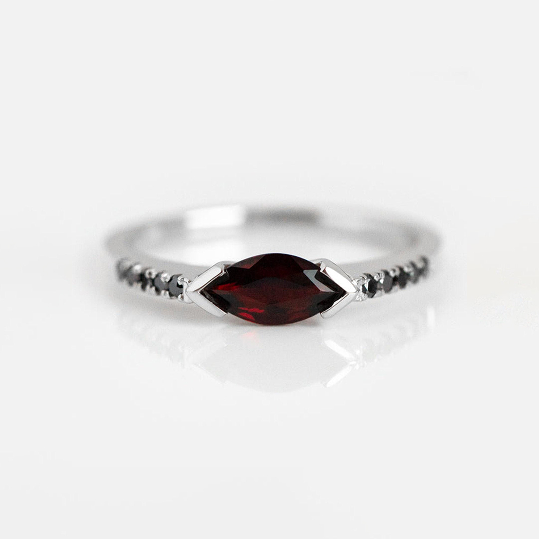Marquise Ruby Promise Ring