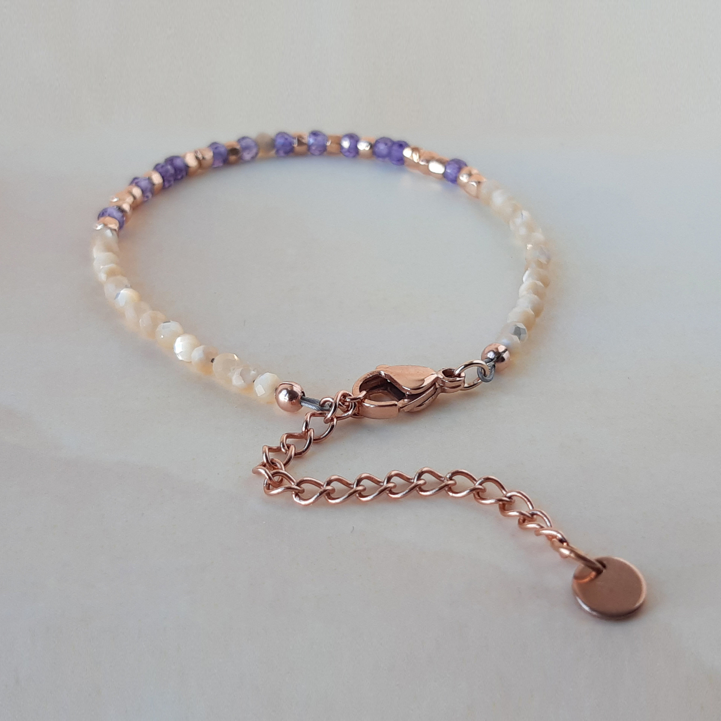 Gemstone F❤️ck Cancer Morse Code Bracelet