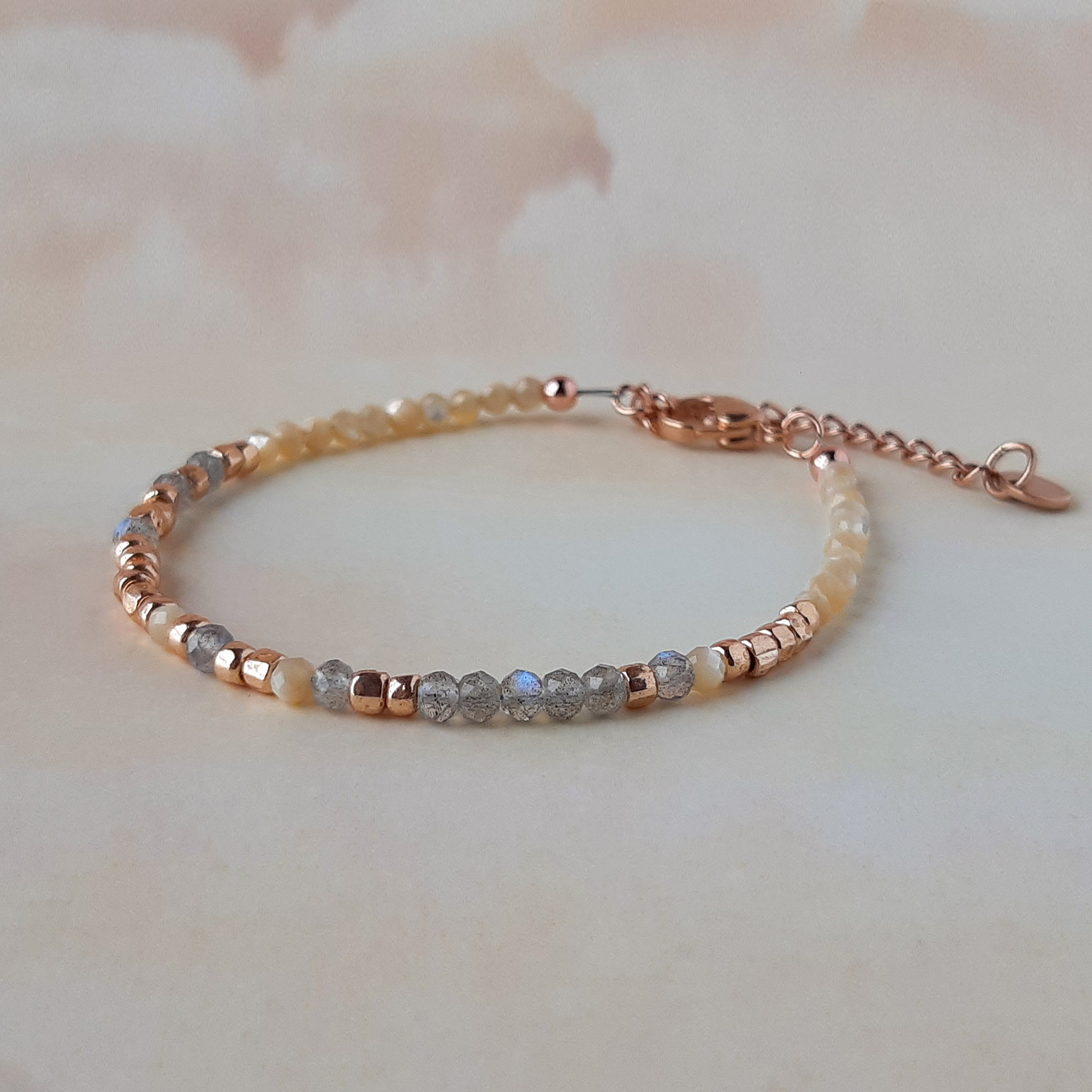 Mama To An Angel Morse Code Gemstone Bracelet