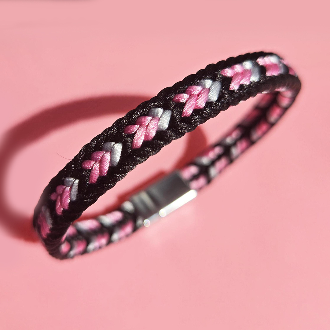 I Am Enough Breast Cancer Awareness Braided Bracelet