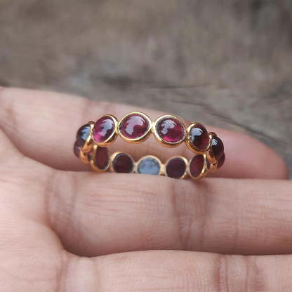 Choosing Me Red Garnet Eternity Promise Ring