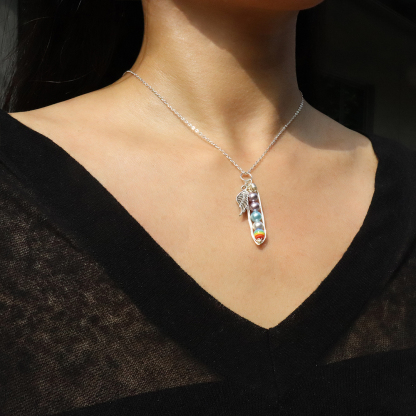 Rainbow Baby Sweet Pea Necklace