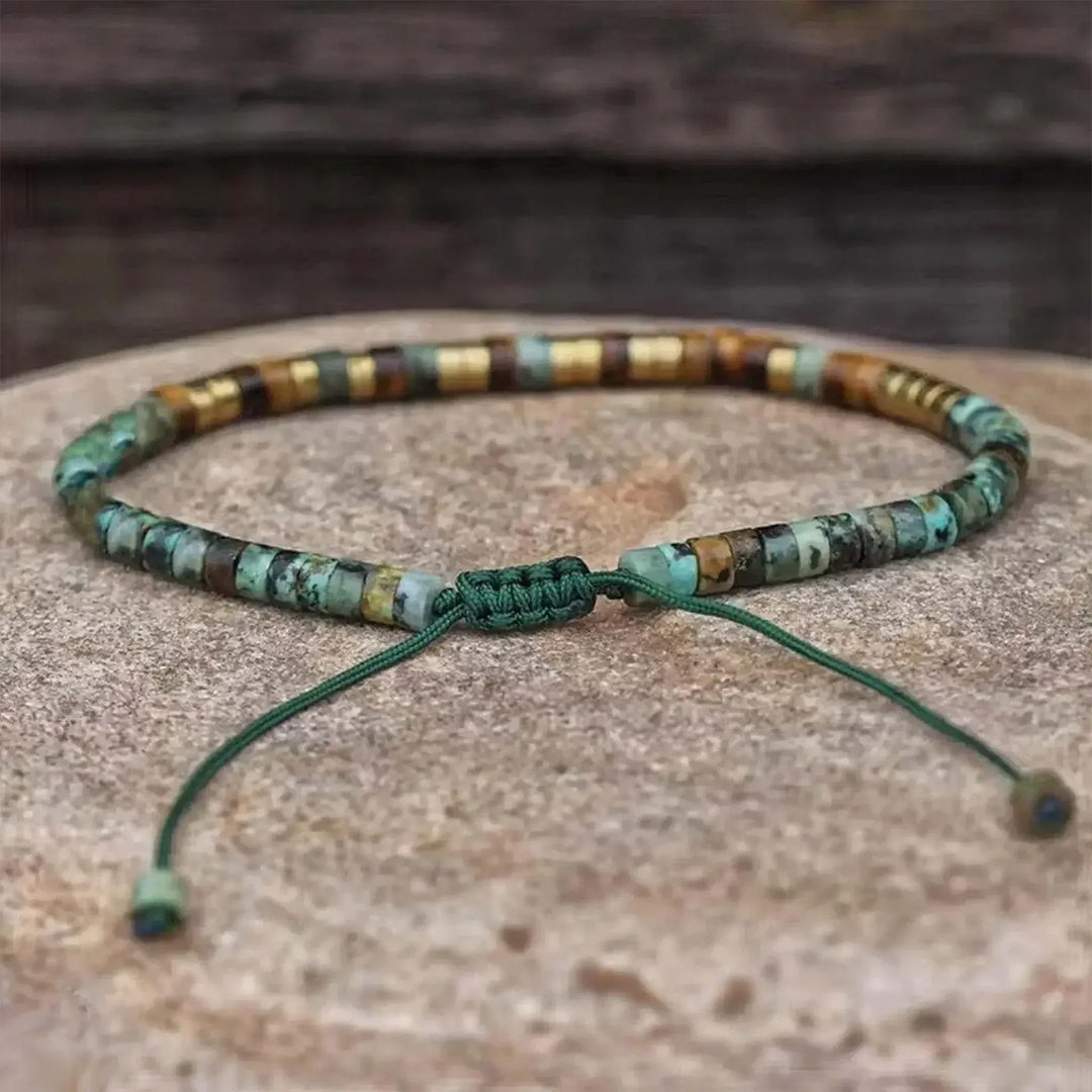 Strong As Fuck Morse code Turquoise Tiger eye Bracelet