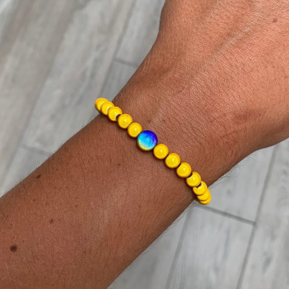 Down Syndrome Awareness Yellow Miracle Bead Bracelet
