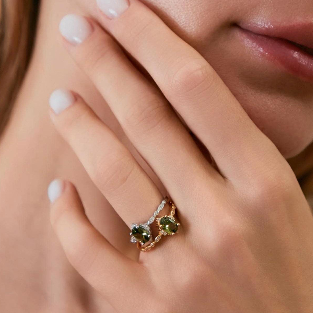 Kidney Disease Awareness Peridot Ring