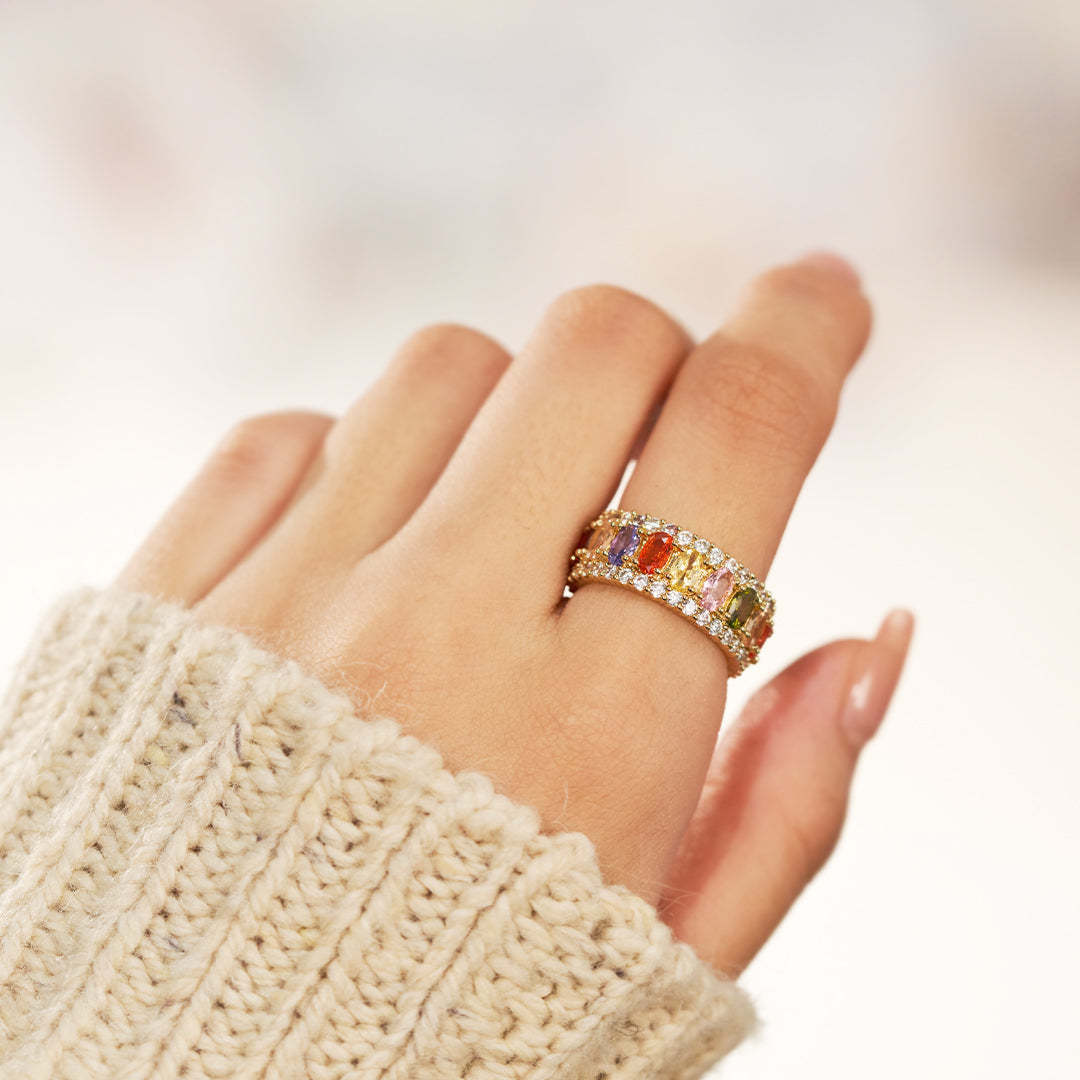 Personalize It With 1-10 Birthstones Elegant Birthstone Ring