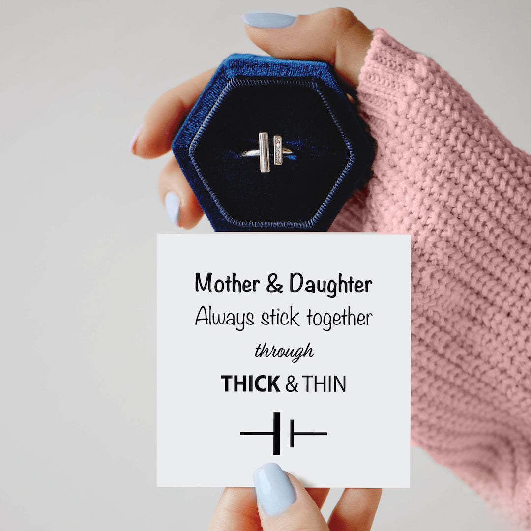 Mother & Daughter-Thick & Thin Ring