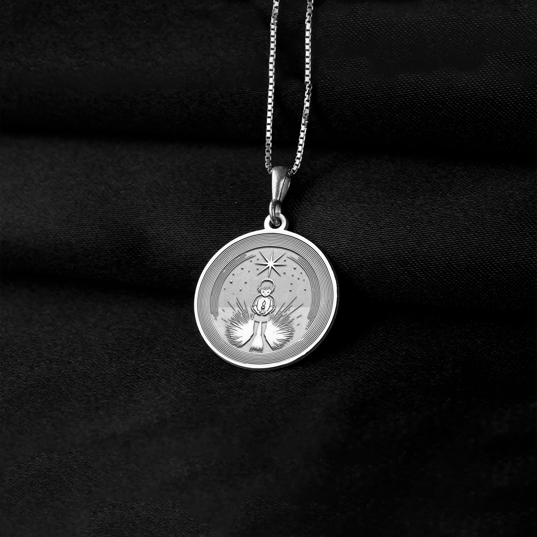 Wave of Light Gold Candle of Hope Necklace