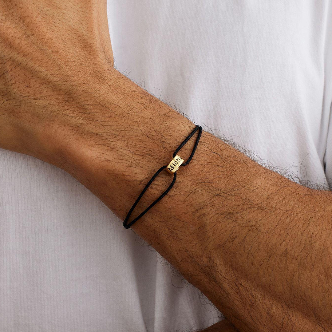 Personalized Mens 1-6 Rings Interlocking Bracelet