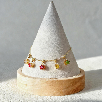 Personalized Family Bracelet With 1-7 Star Birthstones Charm