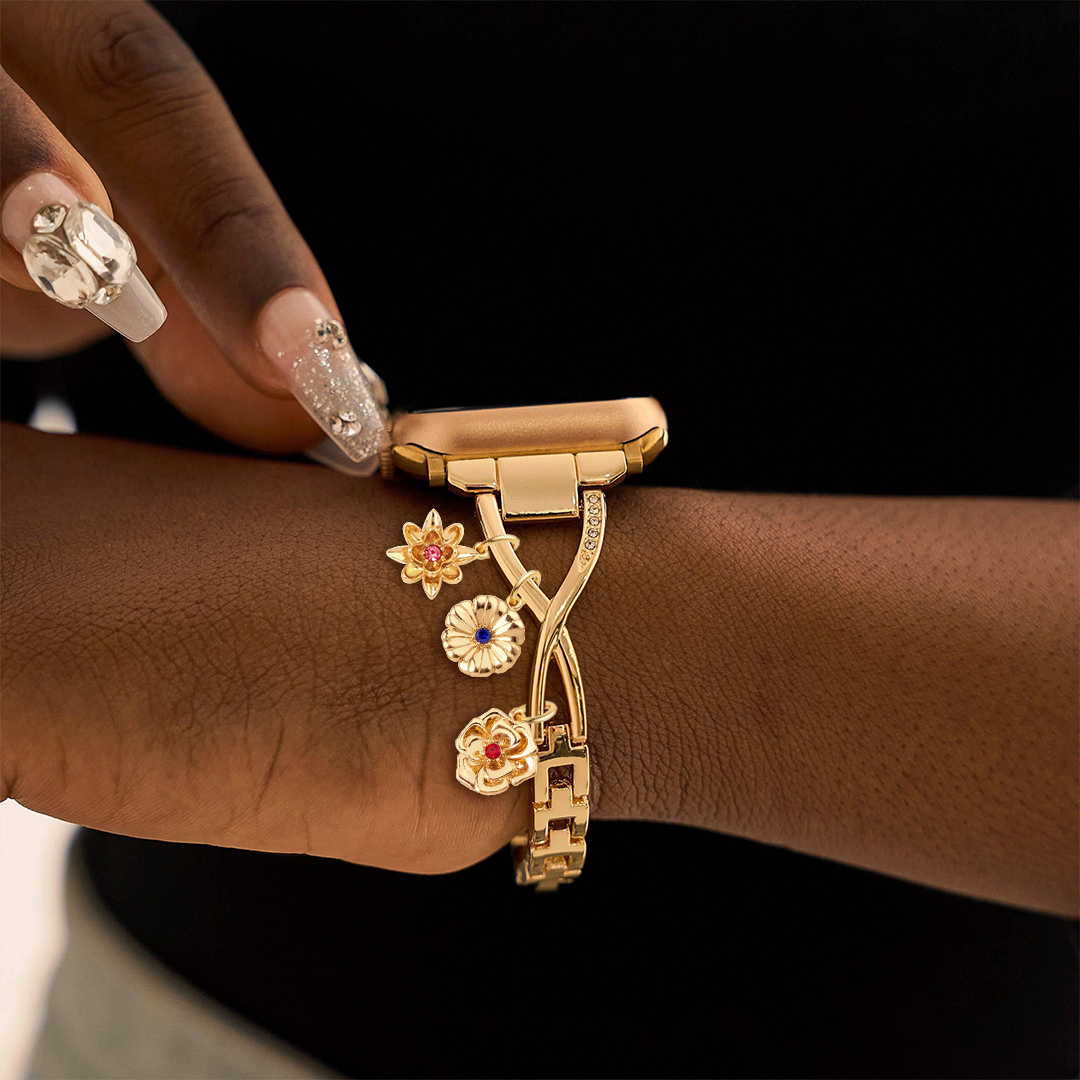 Grandma's Gift Personalized 1-12 Birth Flowers Apple Watch Band