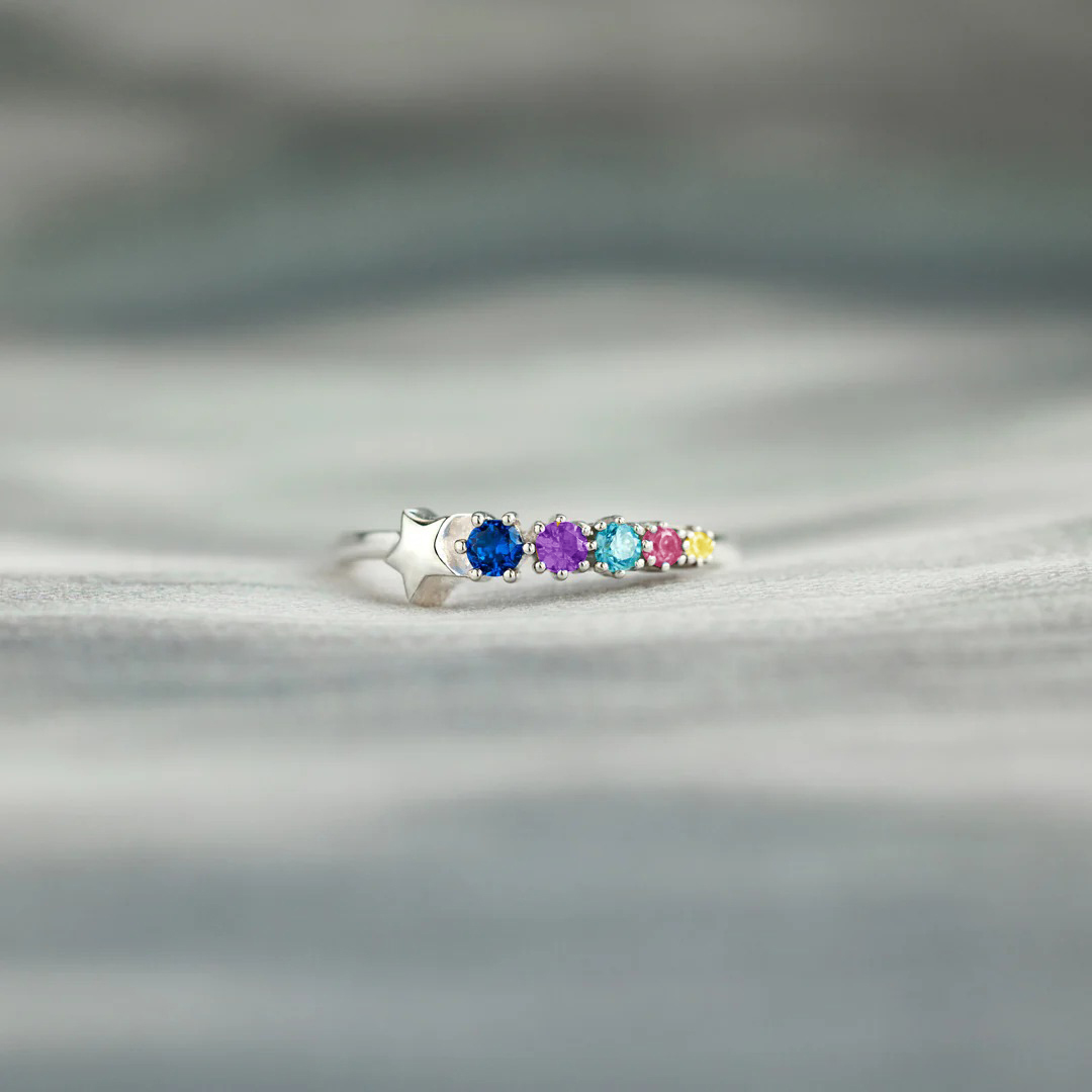 Grandma's Tear of Joy Shooting Star Ring