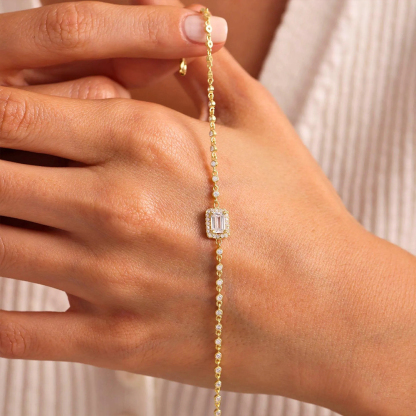 Self Love Cut Chain Baguette Bracelet