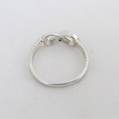 Autism Awareness Emerald Infinity Ring