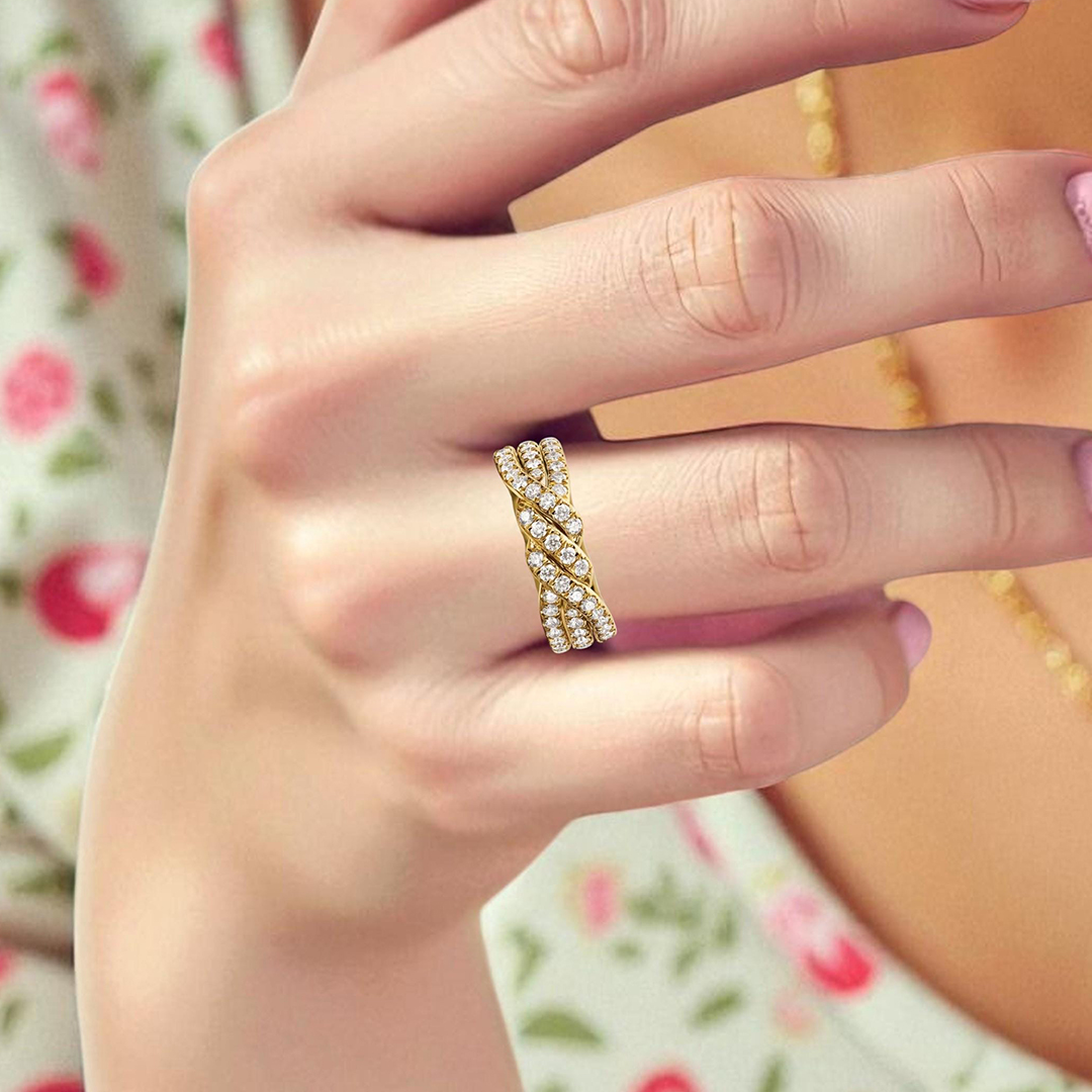 Angel’s Knot Twisted Diamonds Ring