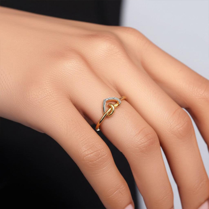 Angel’s Knot Diamond Heart Ring