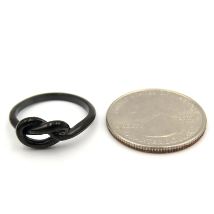 Black Love Infinity Knot Ring