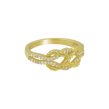 Angel-Tied Mother & Daughter Knot Ring