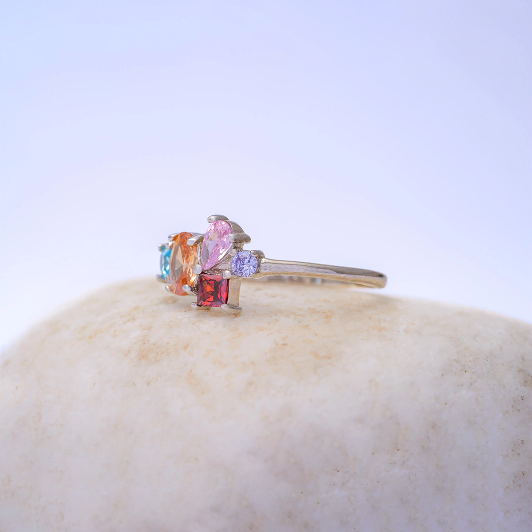 Mama’s Valentines Multi-Cut Gemstone Family Ring