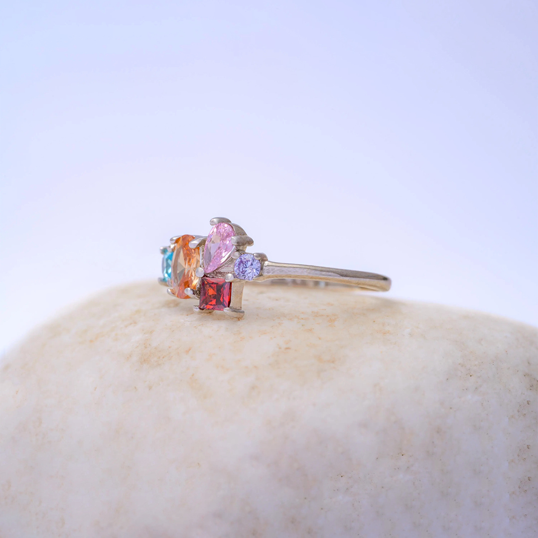 Mama’s Valentines Multi-Cut Gemstone Family Ring