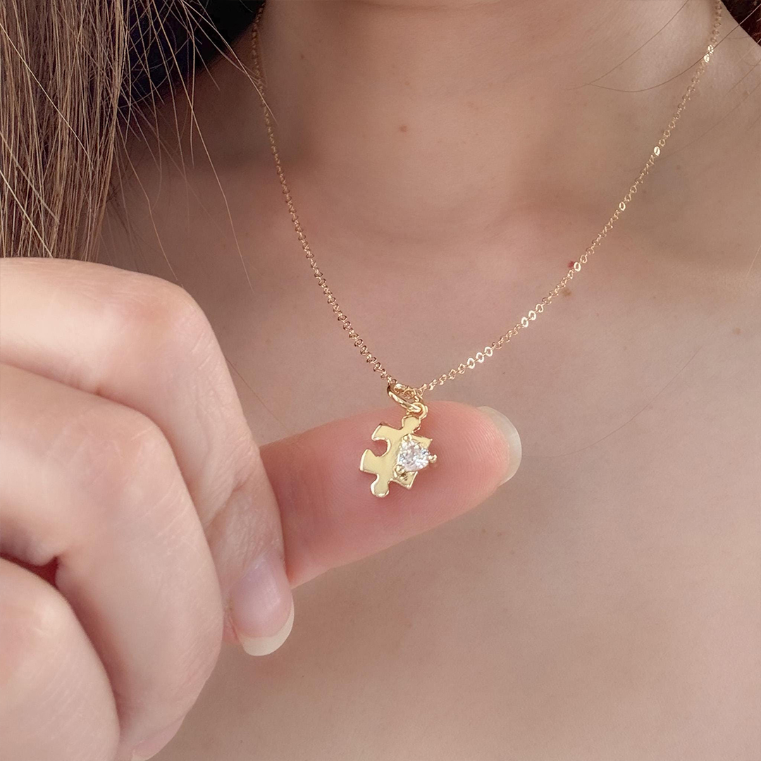 Autism Awareness My Unique Puzzle Piece Necklace