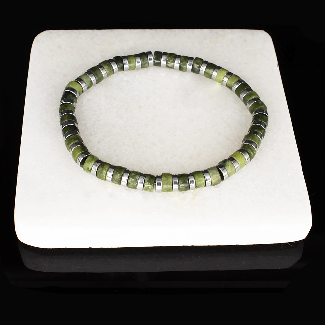 Kidney Disease Awareness Never Alone Green Beaded Bracelet