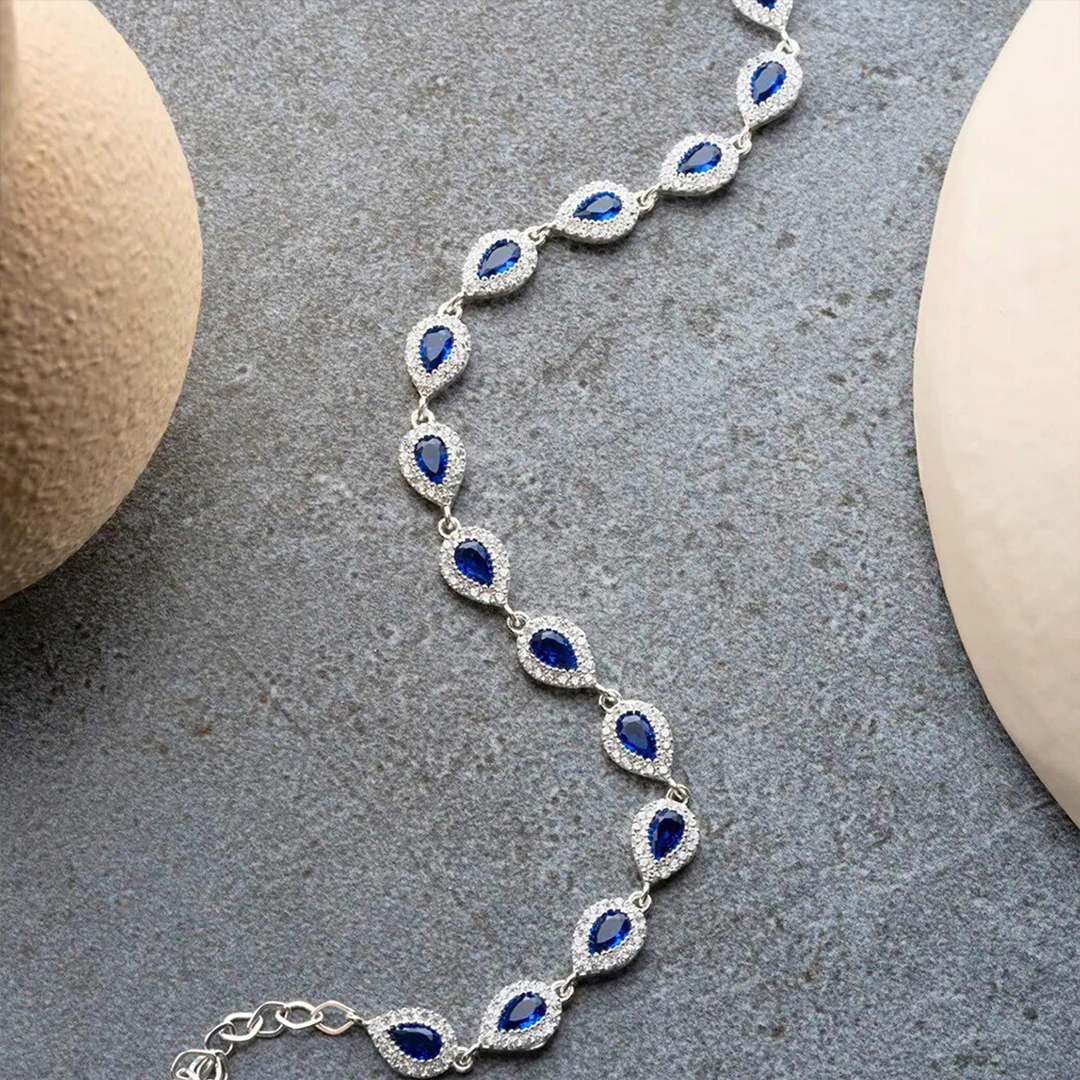 Colorectal Cancer Awareness Blue Tennis Bracelet