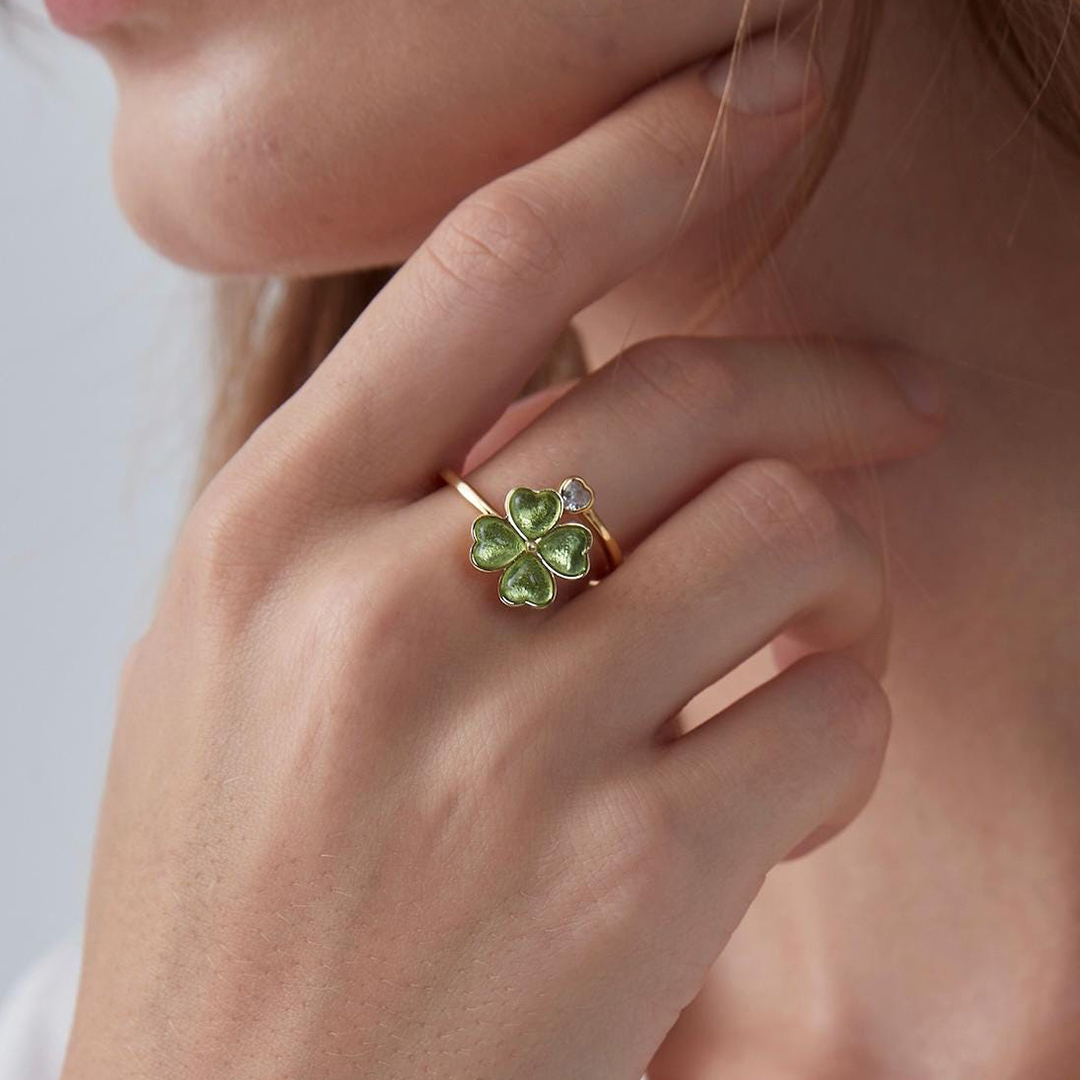 Four Leaf Clover Lucky Ring