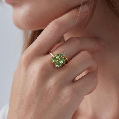Four Leaf Clover Lucky Ring