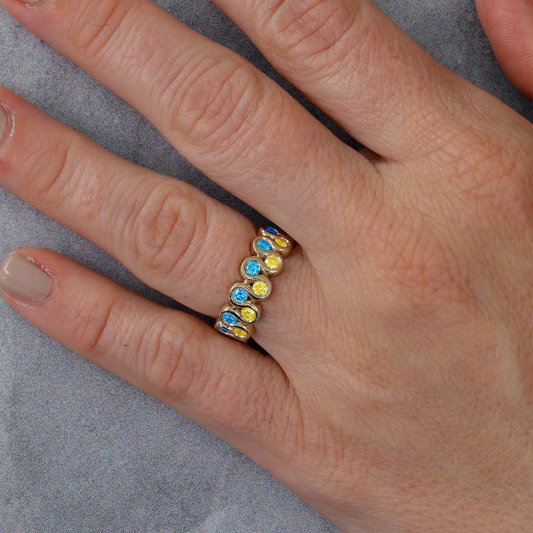 World Down Syndrome Day Double Wave Ring