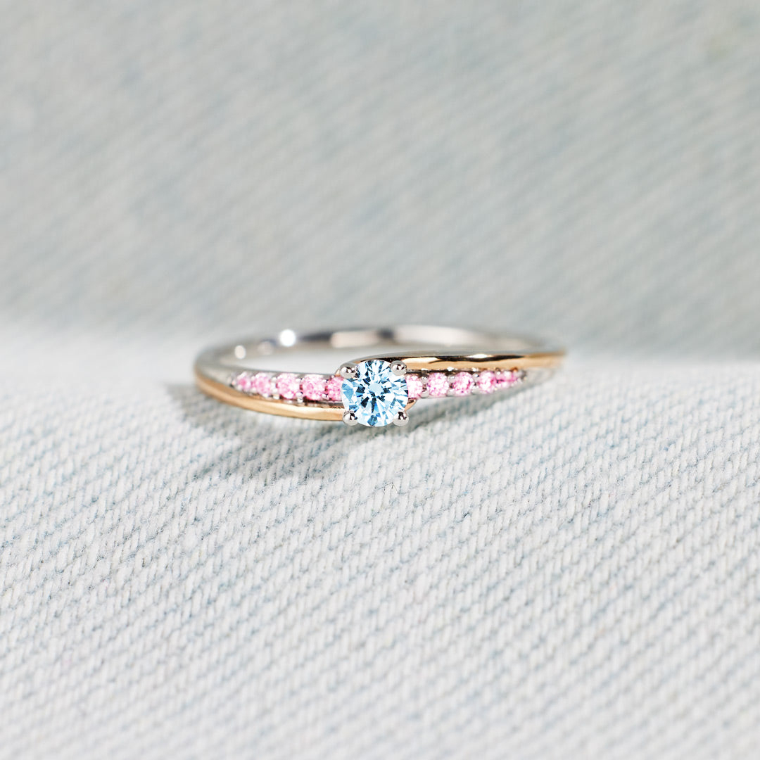 Mama Of An Angel Round Cut Accent Ring