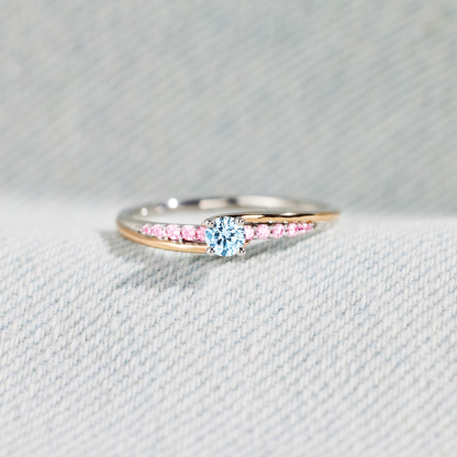 Mama Of An Angel Round Cut Accent Ring