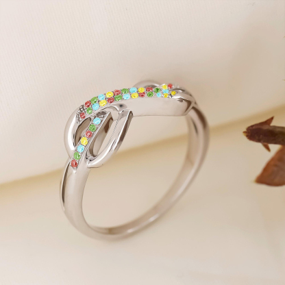 Autism Awareness Spectrum of Love Ring
