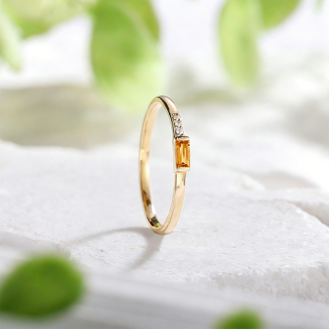 Multiple Sclerosis Awareness Strength Within Baguette Ring