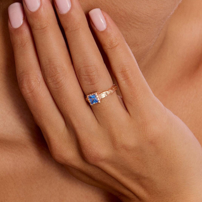 To My Mom Love You Forever Baguette Ring