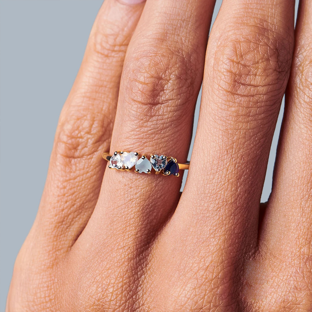 Mother’s Day Gift Forever Loved Heart Birthstone Ring