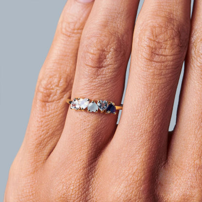 Mother’s Day Gift Forever Loved Heart Birthstone Ring