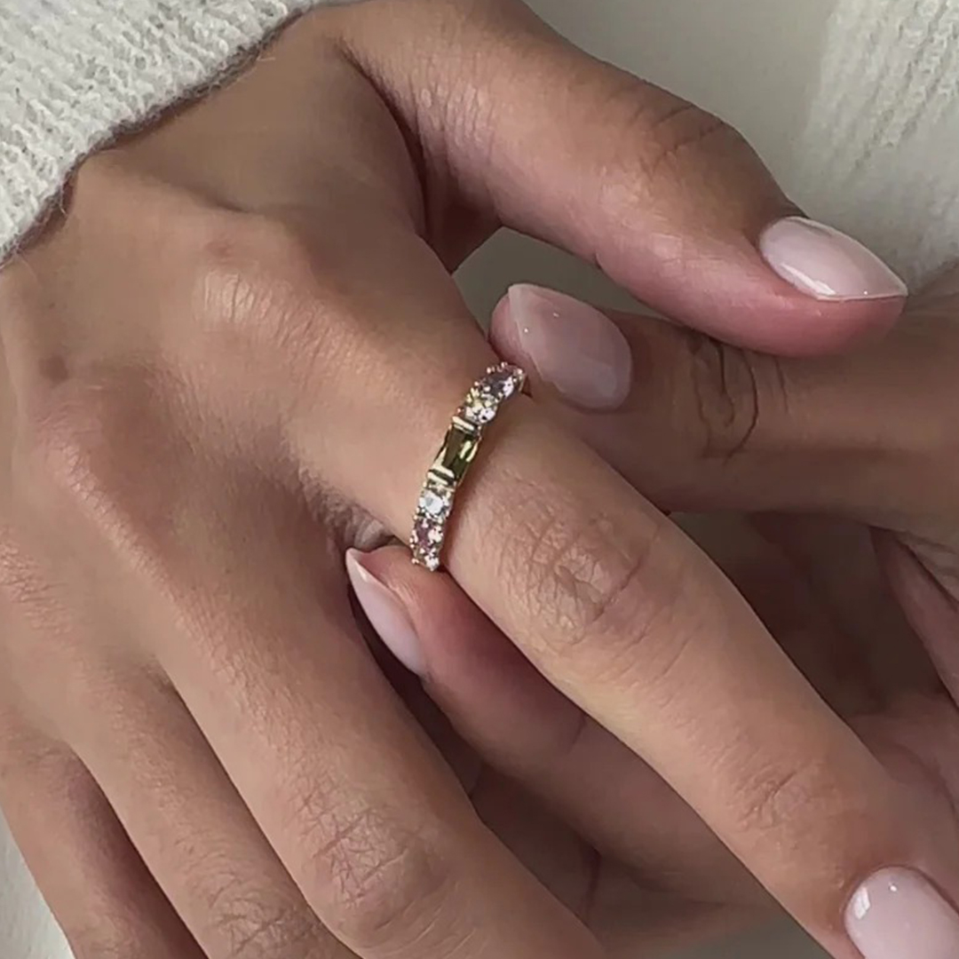 Grandma’s Tear of Joy Mother’s Day Gift Multi Shape Birthstone Ring