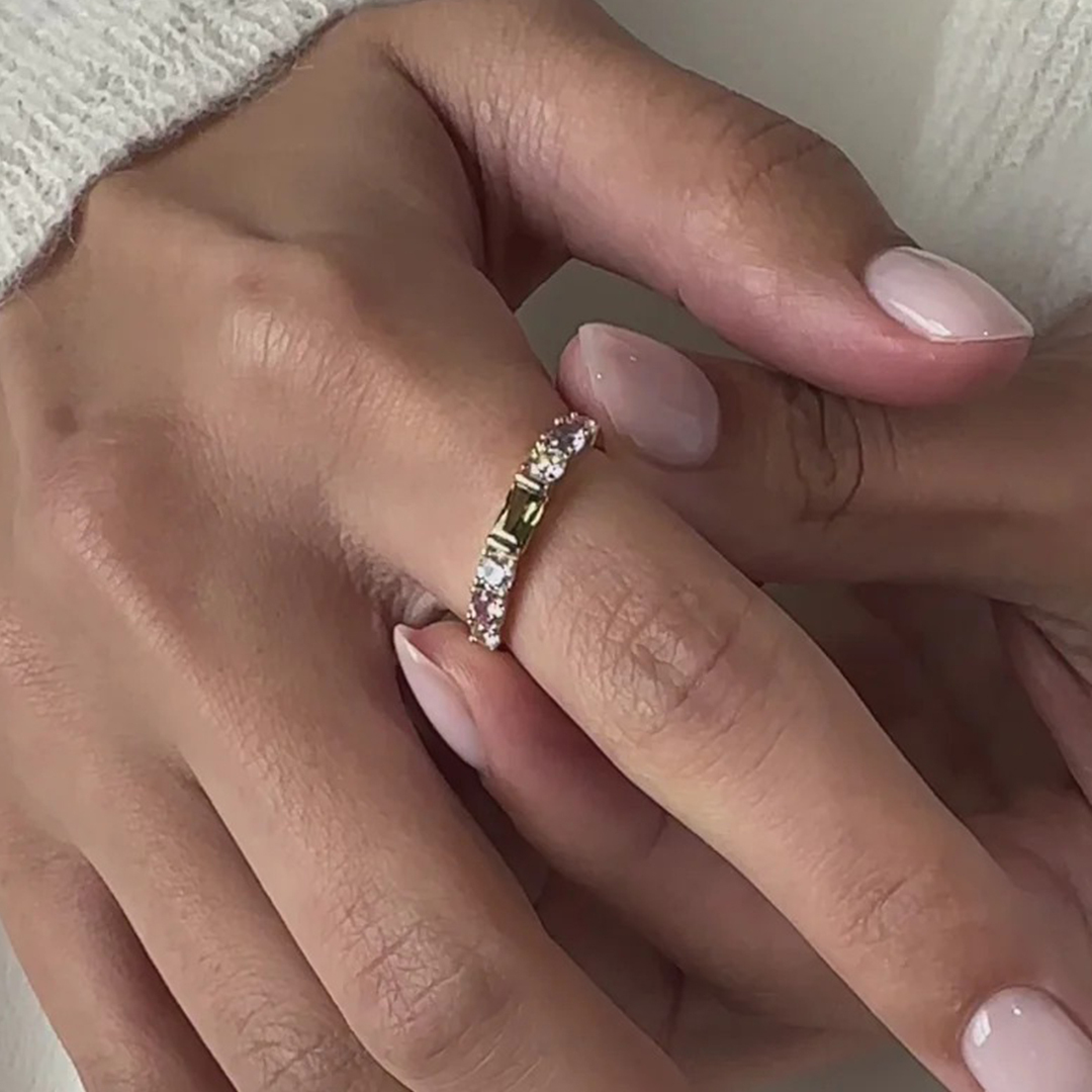 Grandma’s Tear of Joy Mother’s Day Gift Multi Shape Birthstone Ring