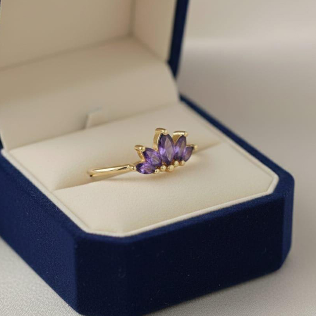 Lupus Awareness Purple Crown Ring