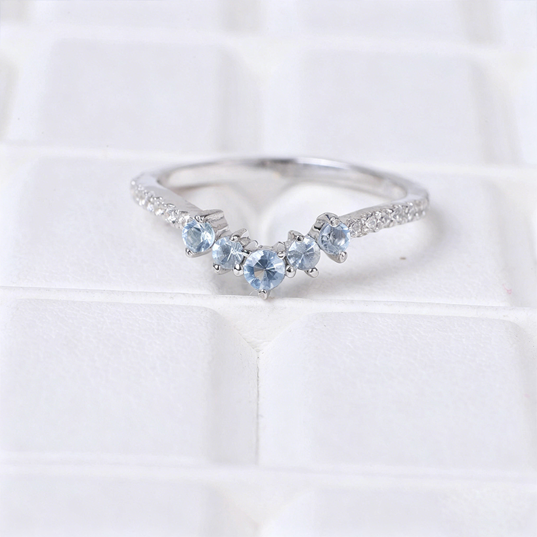 Ovarian Cancer Awareness Strength & Unity Chevron Ring