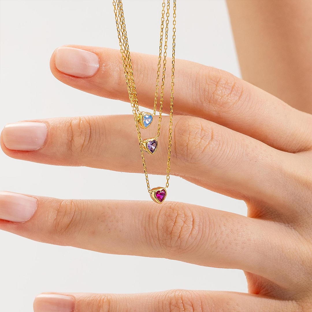 Choosing Myself Custom Heart Birthstone Necklace