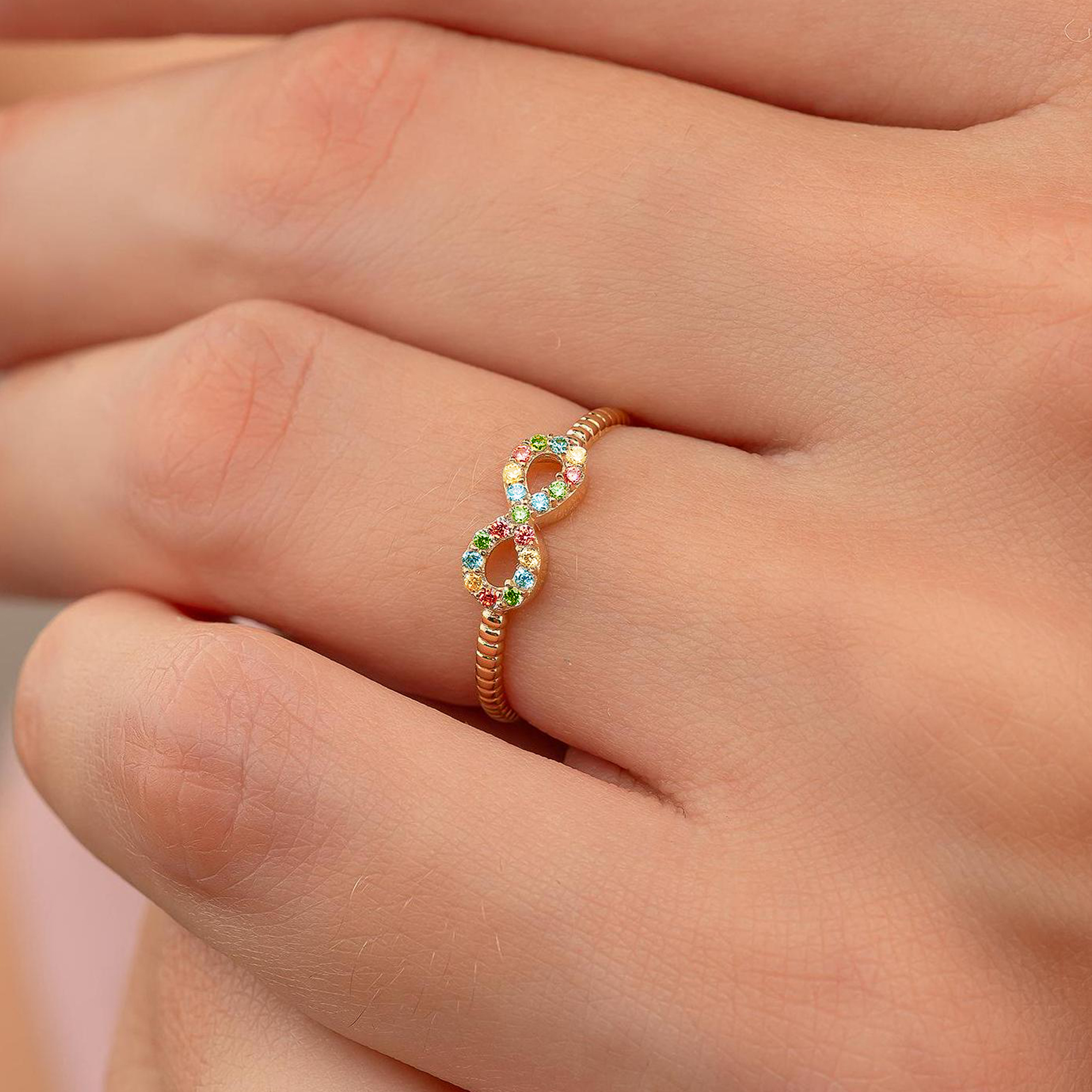 Star Mom Dainty Infinity Symbol Ring